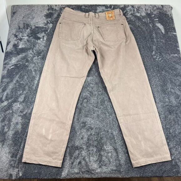 Diesel Saddle Baggy Straight Brown Jeans Button Fly Mens 36 (34X31) Italy Cotton - Picture 13 of 16